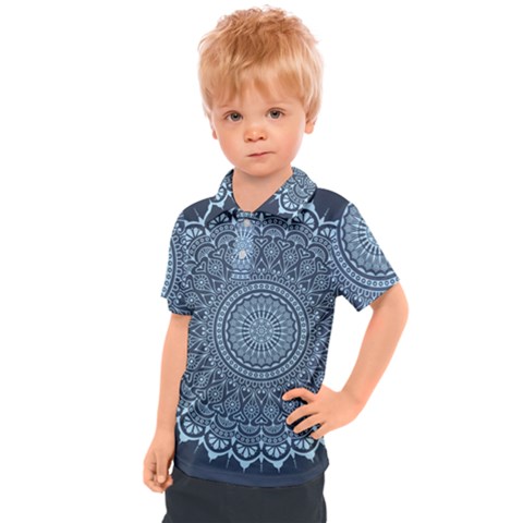 Luxury Mandala With Golden Arabesque Pattern Arabic Islamic East Style Kids  Polo Tee by Wegoenart