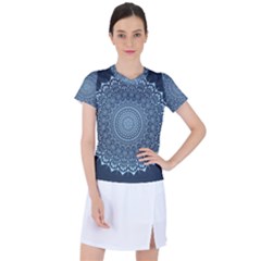 Luxury Mandala With Golden Arabesque Pattern Arabic Islamic East Style Women s Sports Top by Wegoenart