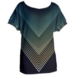 Abstract Colorful Geometric Lines Pattern Background Women s Oversized Tee by Wegoenart