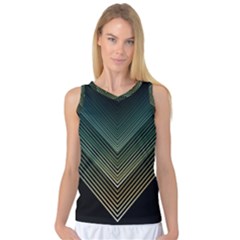 Abstract Colorful Geometric Lines Pattern Background Women s Basketball Tank Top by Wegoenart