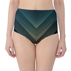 Abstract Colorful Geometric Lines Pattern Background Classic High-waist Bikini Bottoms by Wegoenart