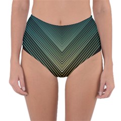 Abstract Colorful Geometric Lines Pattern Background Reversible High-waist Bikini Bottoms by Wegoenart