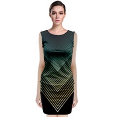 Abstract Colorful Geometric Lines Pattern Background Classic Sleeveless Midi Dress by Wegoenart