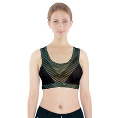 Abstract Colorful Geometric Lines Pattern Background Sports Bra With Pocket by Wegoenart