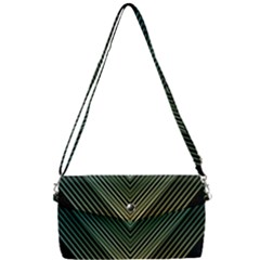 Abstract Colorful Geometric Lines Pattern Background Removable Strap Clutch Bag by Wegoenart