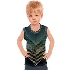 Abstract Colorful Geometric Lines Pattern Background Kids  Sport Tank Top