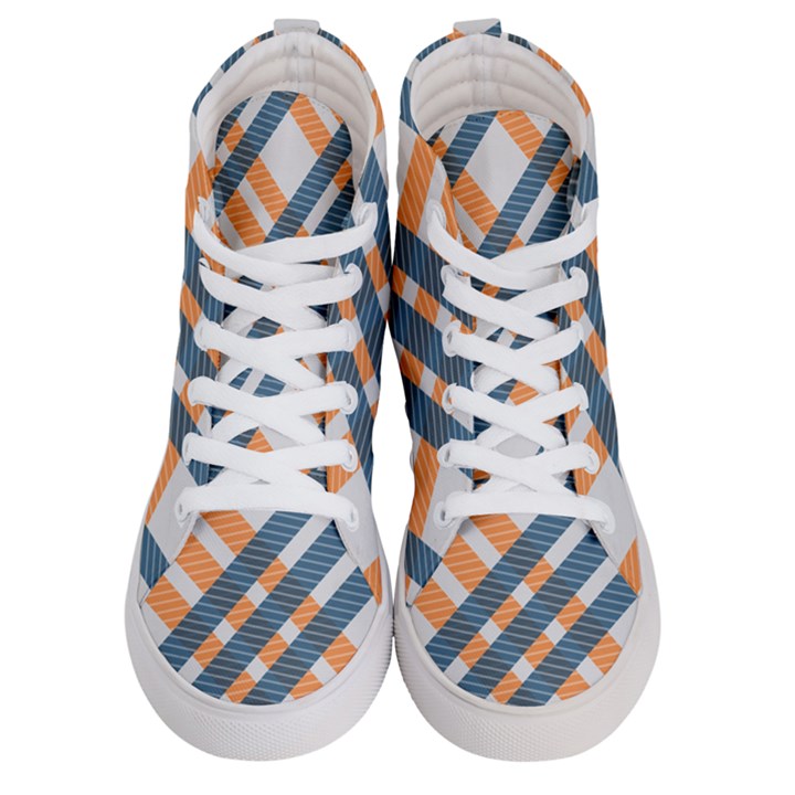 Seamless Pattern Men s Hi-Top Skate Sneakers