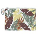 Botanical Seamless Tropical Pattern With Bright Red Green Plants Leaves Canvas Cosmetic Bag (XL) View1