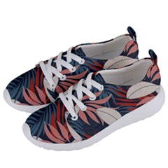 Fashionable Seamless Tropical Pattern With Bright Red Blue Flowers Women s Lightweight Sports Shoes by Wegoenart