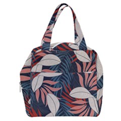 Fashionable Seamless Tropical Pattern With Bright Red Blue Flowers Boxy Hand Bag by Wegoenart