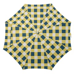 Diagonal Checkered Plaid Seamless Pattern Straight Umbrellas by Wegoenart