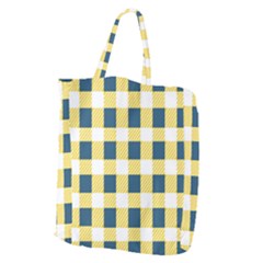 Diagonal Checkered Plaid Seamless Pattern Giant Grocery Tote by Wegoenart