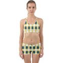 Diagonal Checkered Plaid Seamless Pattern Back Web Gym Set View1