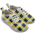 Diagonal Checkered Plaid Seamless Pattern Kids Athletic Shoes View3