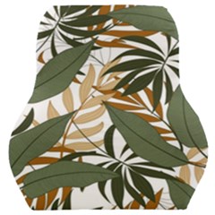 Botanical Seamless Tropical Pattern With Bright Green Yellow Plants Leaves Car Seat Back Cushion 