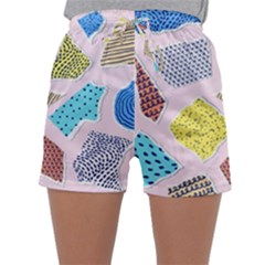 Pattern With Pieces Paper Sleepwear Shorts by Wegoenart