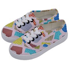 Pattern With Pieces Paper Kids  Classic Low Top Sneakers by Wegoenart