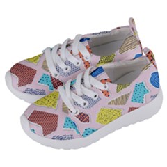 Pattern With Pieces Paper Kids  Lightweight Sports Shoes by Wegoenart