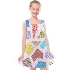 Pattern With Pieces Paper Kids  Cross Back Dress