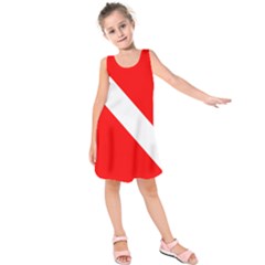 Diving Flag Kids  Sleeveless Dress by FlagGallery