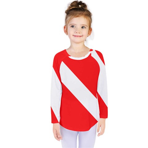 Diving Flag Kids  Long Sleeve Tee by FlagGallery