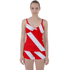 Diving Flag Tie Front Two Piece Tankini by FlagGallery