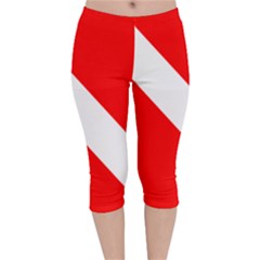 Diving Flag Velvet Capri Leggings  by FlagGallery