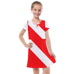 Diving Flag Kids  Cross Web Dress by FlagGallery