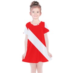 Diving Flag Kids  Simple Cotton Dress by FlagGallery