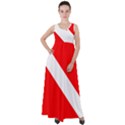 Diving flag Empire Waist Velour Maxi Dress View1