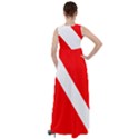 Diving flag Empire Waist Velour Maxi Dress View2