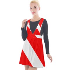 Diving Flag Plunge Pinafore Velour Dress by FlagGallery