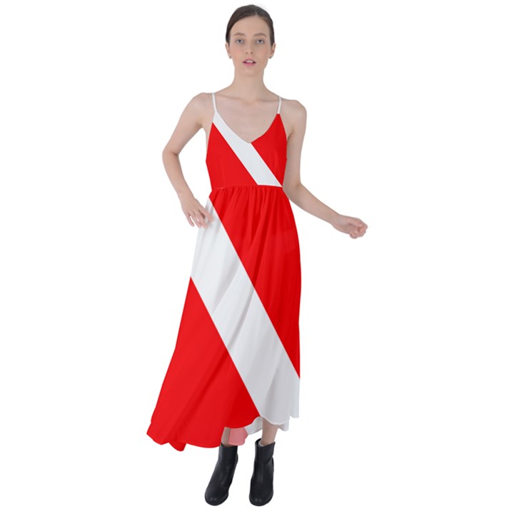 Diving flag Tie Back Maxi Dress