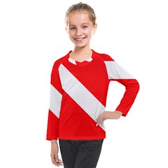 Diving Flag Kids  Long Mesh Tee