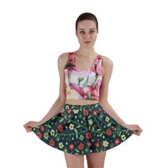 Flowering Branches Seamless Pattern Mini Skirt by Wegoenart