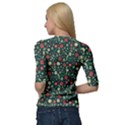 Flowering Branches Seamless Pattern Quarter Sleeve Raglan Tee View2