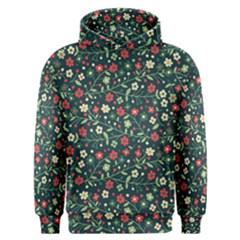 Flowering Branches Seamless Pattern Men s Overhead Hoodie