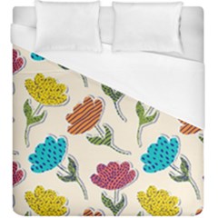 Pattern With Paper Tulips Duvet Cover (king Size) by Wegoenart