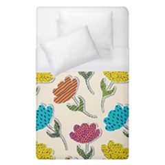 Pattern With Paper Tulips Duvet Cover (single Size) by Wegoenart