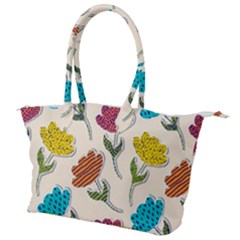 Pattern With Paper Tulips Canvas Shoulder Bag by Wegoenart