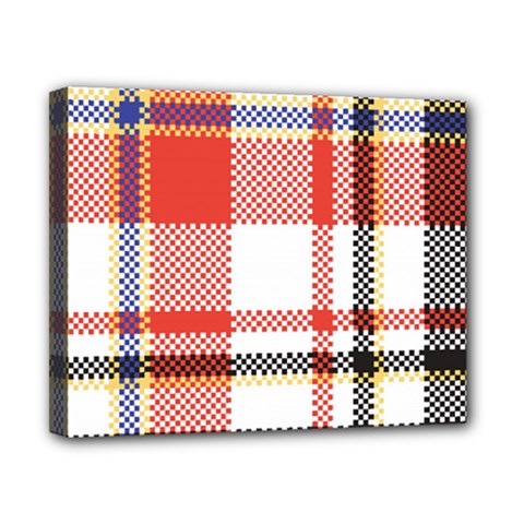 Plaid Mosaic Pixel Seamless Pattern Canvas 10  X 8  (stretched) by Wegoenart