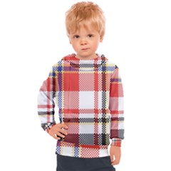 Plaid Mosaic Pixel Seamless Pattern Kids  Hooded Pullover