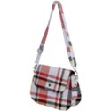 Plaid Mosaic Pixel Seamless Pattern Saddle Handbag View2