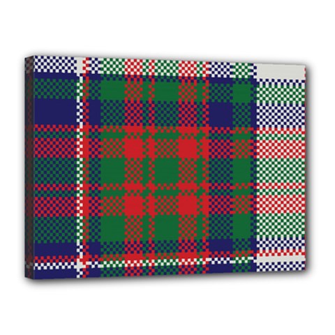 British Tartan Check Plaid Seamless Pattern Canvas 16  X 12  (stretched) by Wegoenart