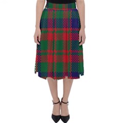 British Tartan Check Plaid Seamless Pattern Classic Midi Skirt by Wegoenart