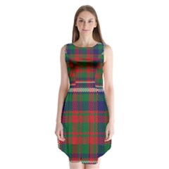 British Tartan Check Plaid Seamless Pattern Sleeveless Chiffon Dress   by Wegoenart