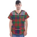 British Tartan Check Plaid Seamless Pattern Men s V-Neck Scrub Top View1