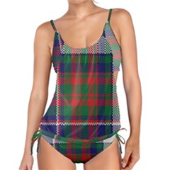 British Tartan Check Plaid Seamless Pattern Tankini Set by Wegoenart