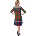 British Tartan Check Plaid Seamless Pattern Long Sleeve Mini Shirt Dress View2