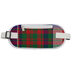 British Tartan Check Plaid Seamless Pattern Rounded Waist Pouch